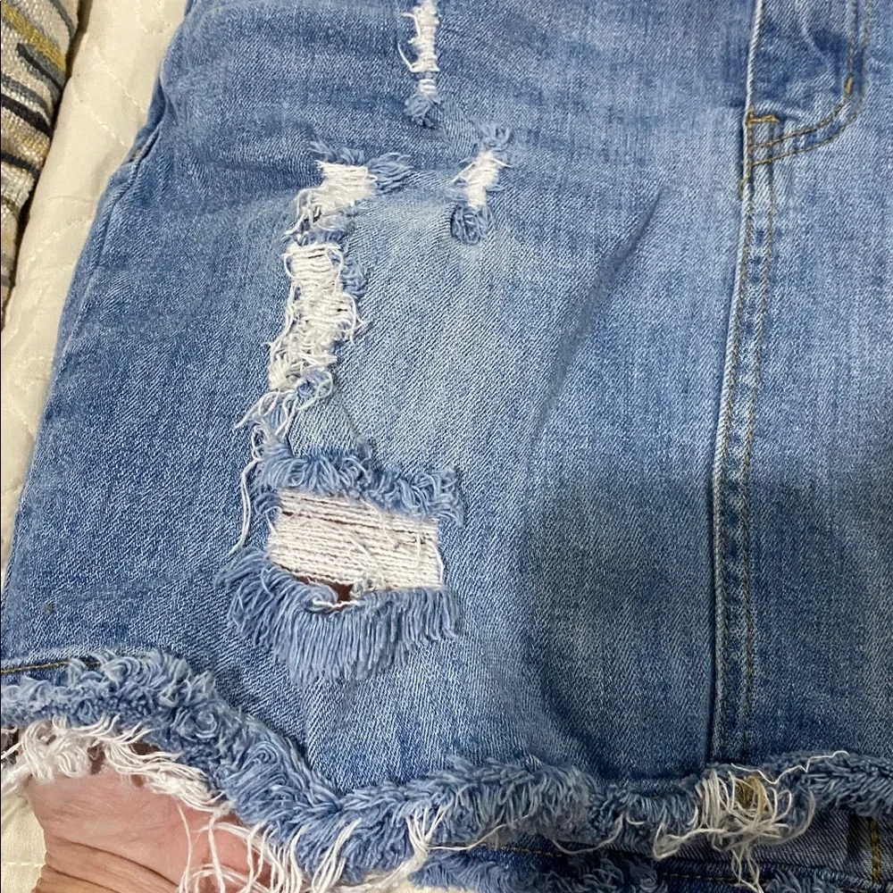 Judy Blue Denim Distressed Mini Skirt - Picture 9 of 10